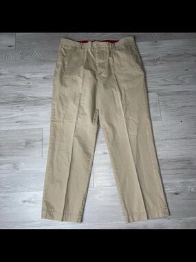 Dockers Khaki Relaxed Fit Dress Pants 38x32 Preppy Collegiate Business Casual